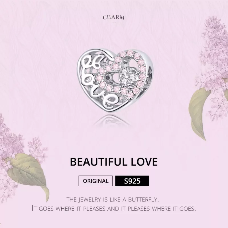 (imagen para) Encanto de Plata Estilo Pandora "Amor por la Vida" - SCC1301 - Ver 2