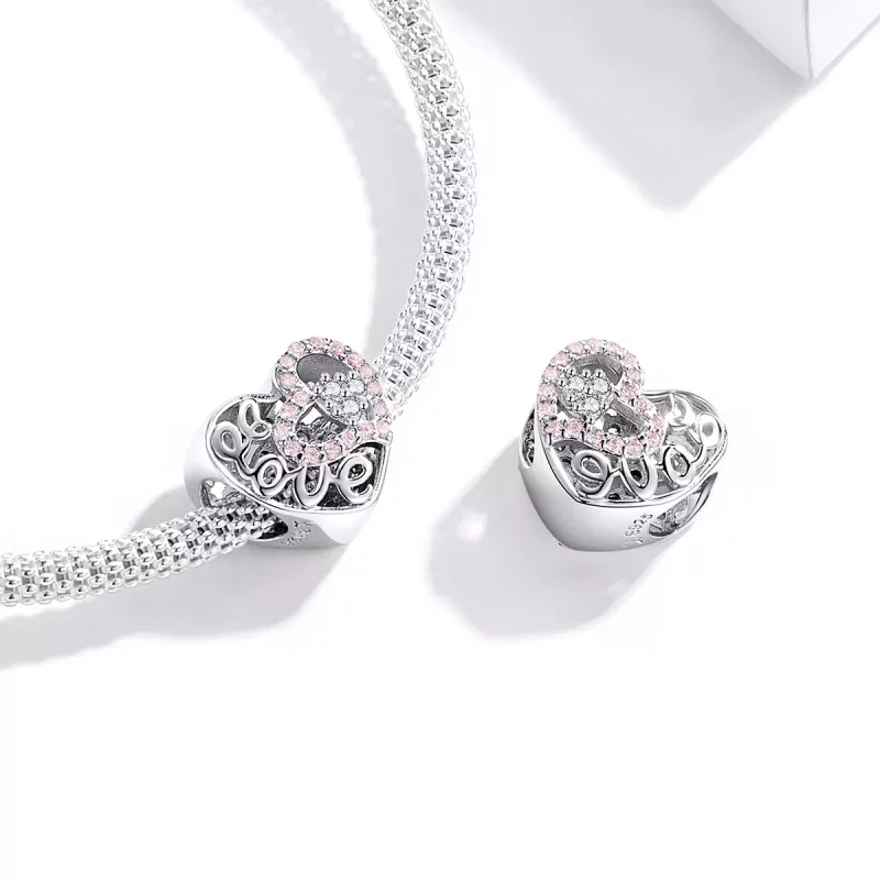 (imagen para) Encanto de Plata Estilo Pandora "Amor por la Vida" - SCC1301 - Ver 4