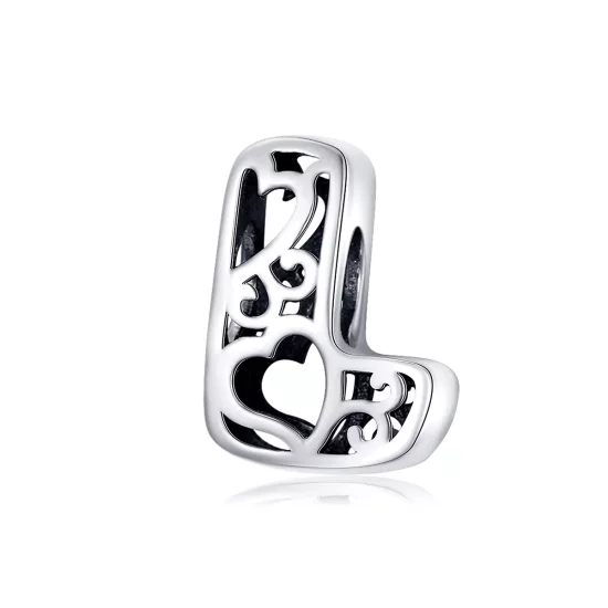 (imagen para) Encanto de Plata Estilo Pandora con Letra Mágica L - SCC1229-L