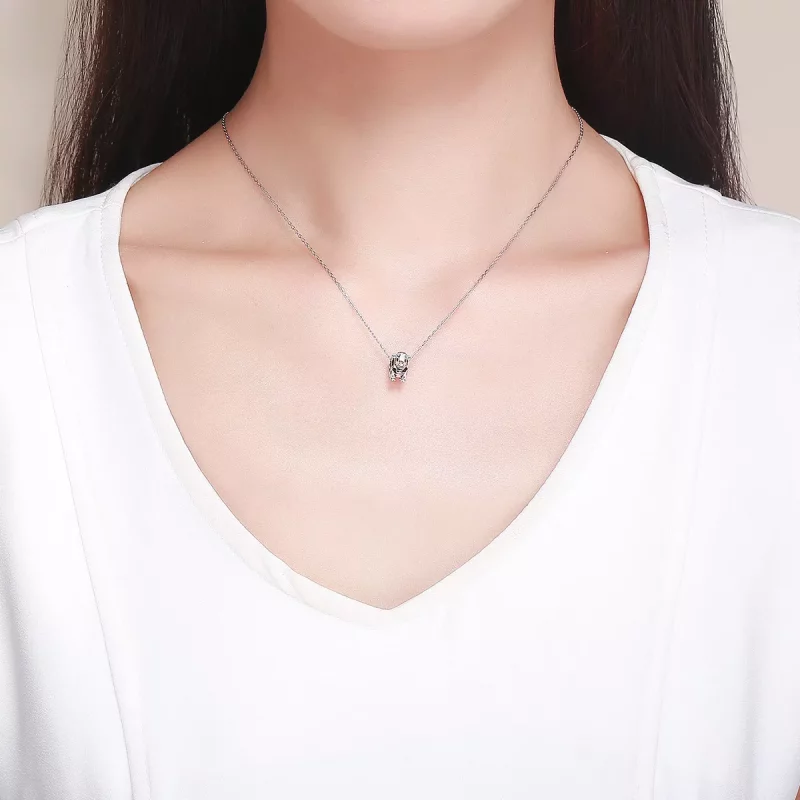 (imagen para) Encanto de plata estilo Pandora en forma de lindo ganado - SCC1049 - Ver 3