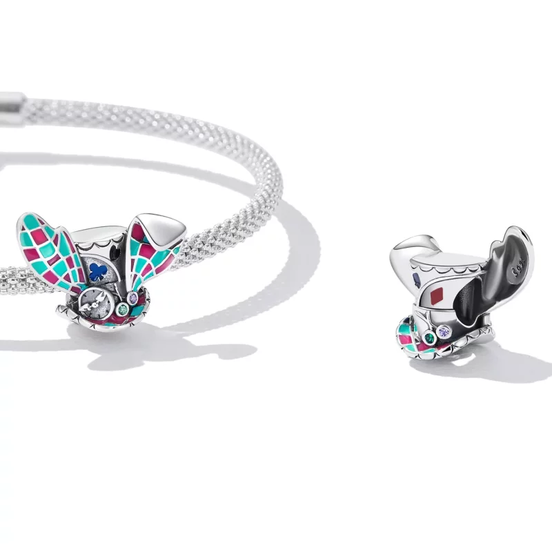 (imagen para) Encanto de sombrero mágico con orejas de conejo estilo Pandora - SCC2243 - Ver 4