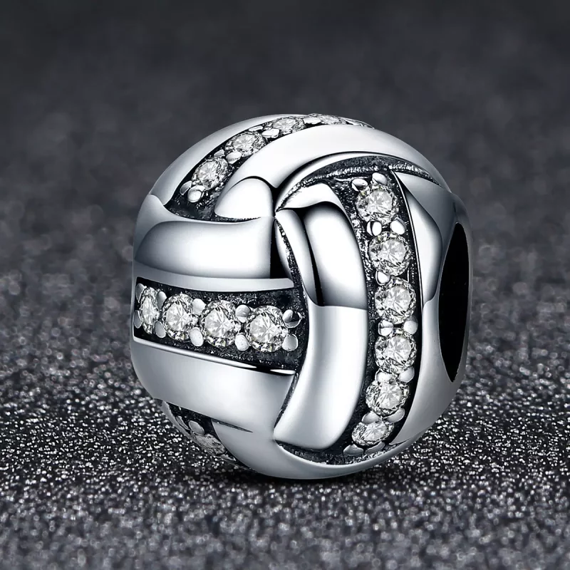 (imagen para) Encanto Plateado de Estilo Pandora con Brillo Complejo - SCC302 - Ver 2