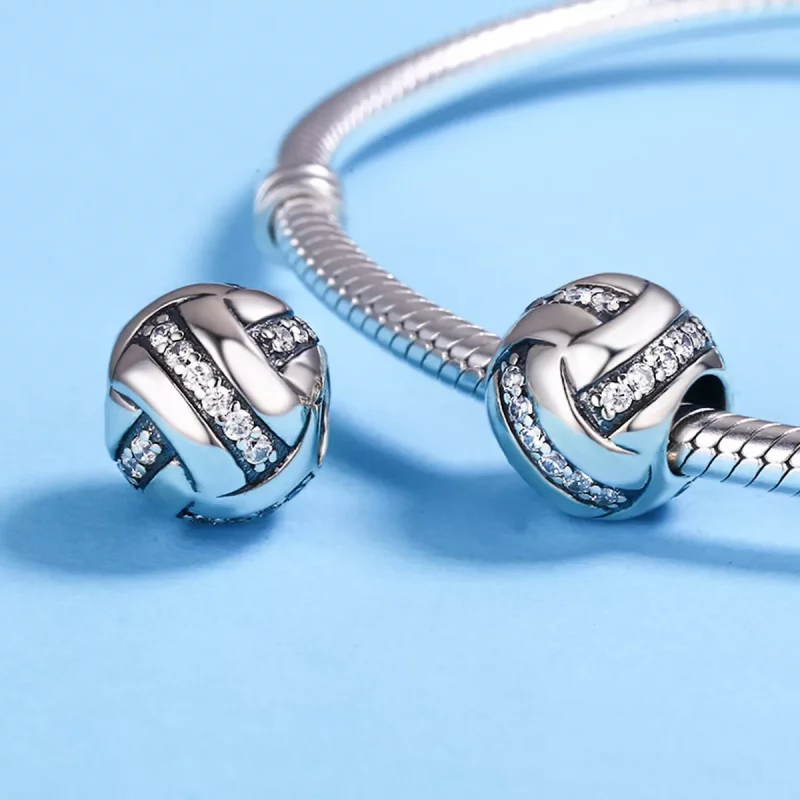 (imagen para) Encanto Plateado de Estilo Pandora con Brillo Complejo - SCC302 - Ver 5
