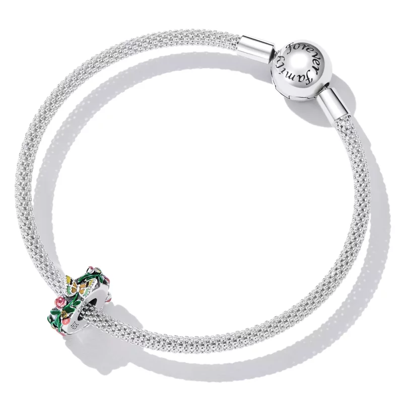 (imagen para) Encanto separador de estilo Pandora con mariposa y flor - SCC2251 - Ver 5