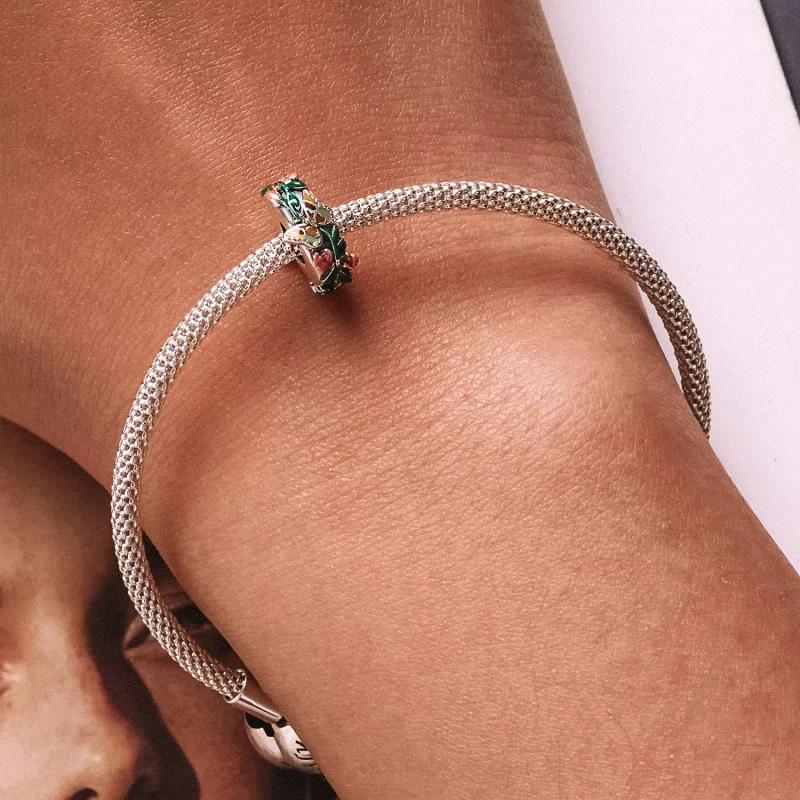 (imagen para) Encanto separador de estilo Pandora con mariposa y flor - SCC2251 - Ver 6