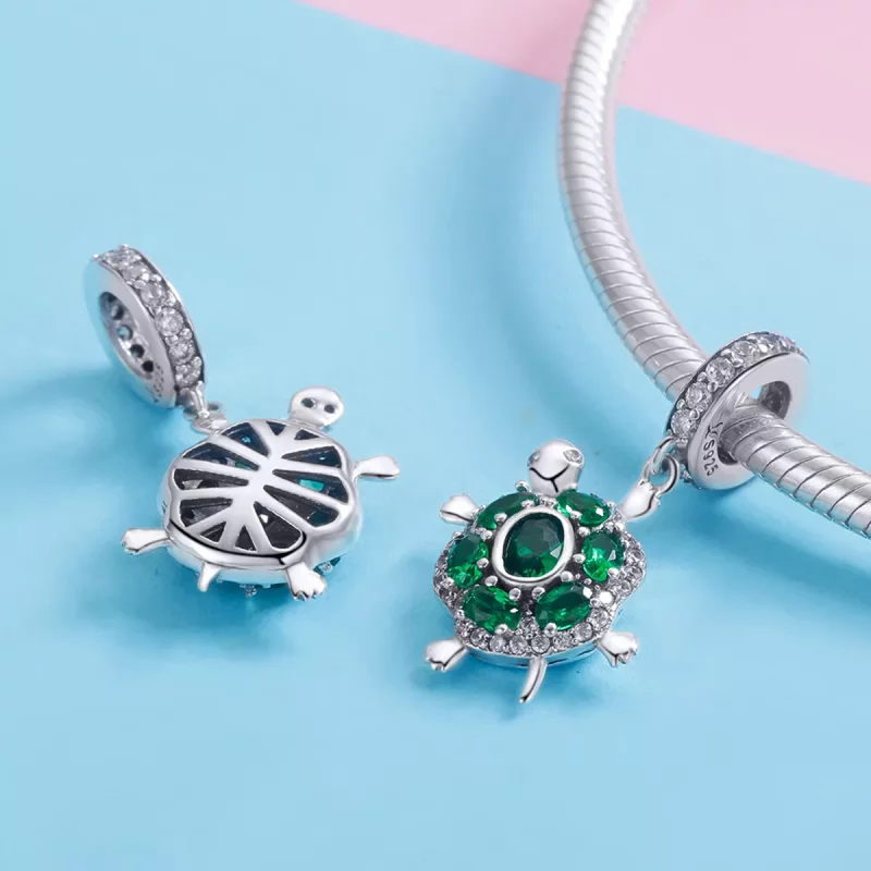 (imagen para) Estilo Pandora Colgante de Tortuga de Plata - SCC1017 - Ver 4