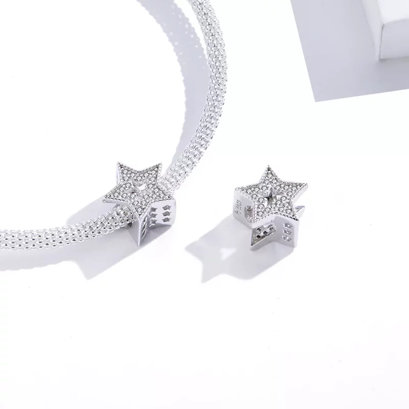 (imagen para) Estilo Pandora Encanto Cielo Estrellado Brillante - BSC210 - Ver 3