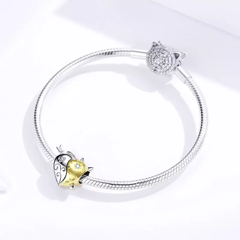 (imagen para) Estilo Pandora Encanto de Ángel y Diablo de Dos Tonos - BSC107 - Ver 3
