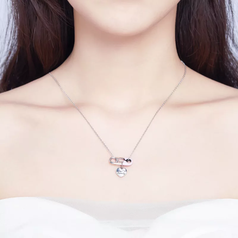 (imagen para) Estilo Pandora Plata Amo a mi Familia Colgante - SCC1145 - Ver 3