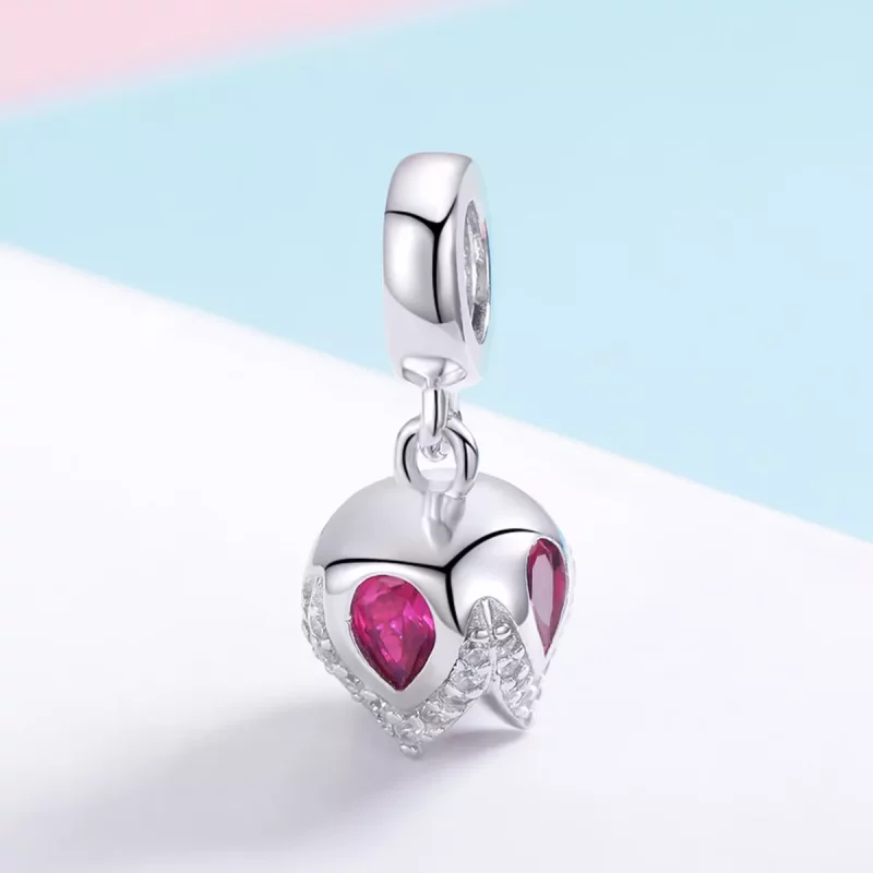 (imagen para) Estilo Pandora Plata Cuenta de Tulipán Colgante - SCC1027 - Ver 2