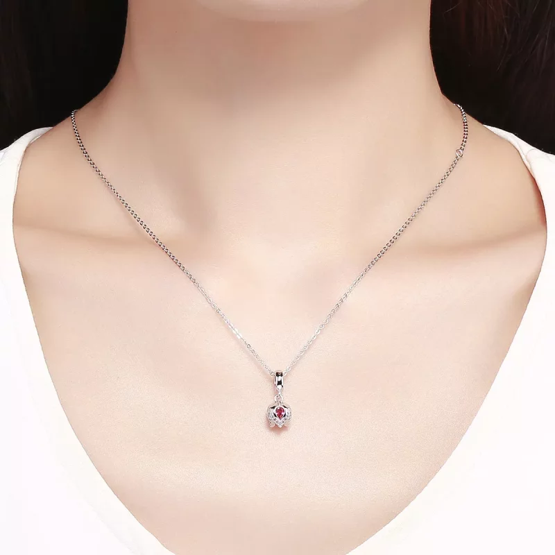 (imagen para) Estilo Pandora Plata Cuenta de Tulipán Colgante - SCC1027 - Ver 5