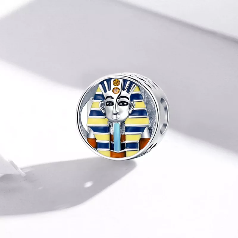 (imagen para) Estilo Pandora Plata Egipto - Amuleto Faraón - SCC1858 - Ver 2