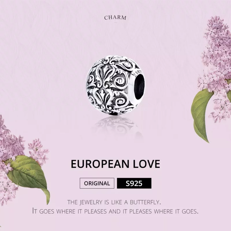 (imagen para) Estilo Pandora Plata Encanto de Estilo Corte Real - SCC1179 - Ver 2