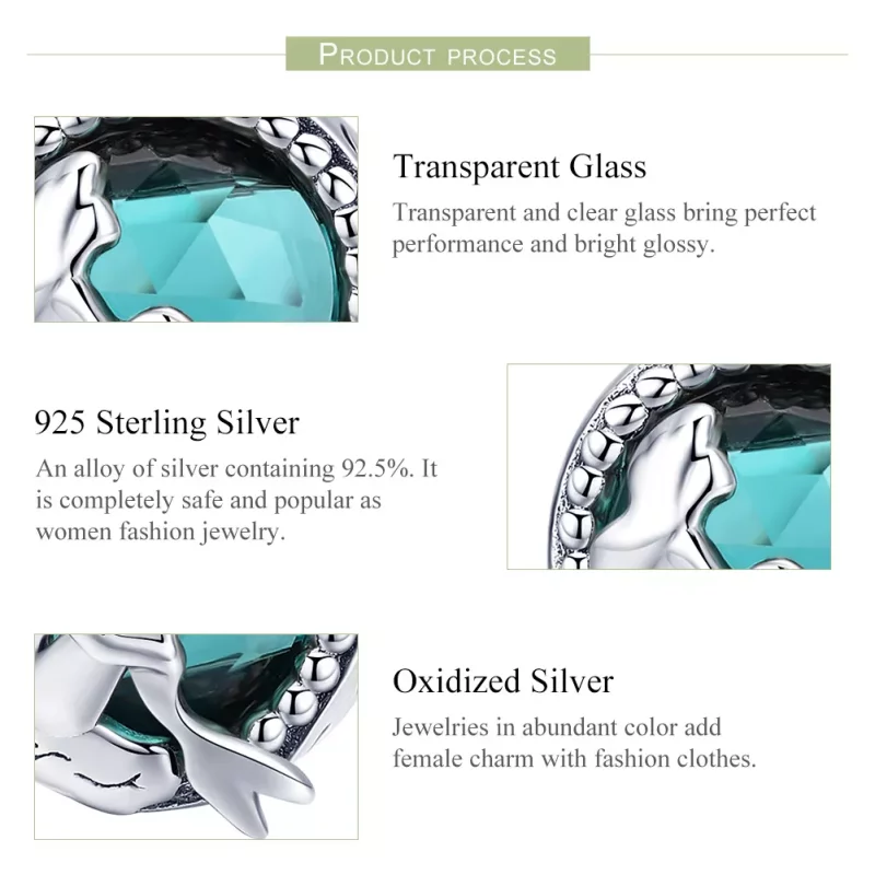 (imagen para) Estilo Pandora Plata Encanto Perdido de Sirena - SCC894 - Ver 7