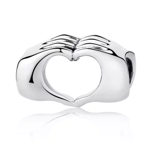 Estilo Pandora Plata Manos con Encanto de Amor - SCC125 (imagen para) Estilo Pandora Plata Manos con Encanto de Amor - SCC125