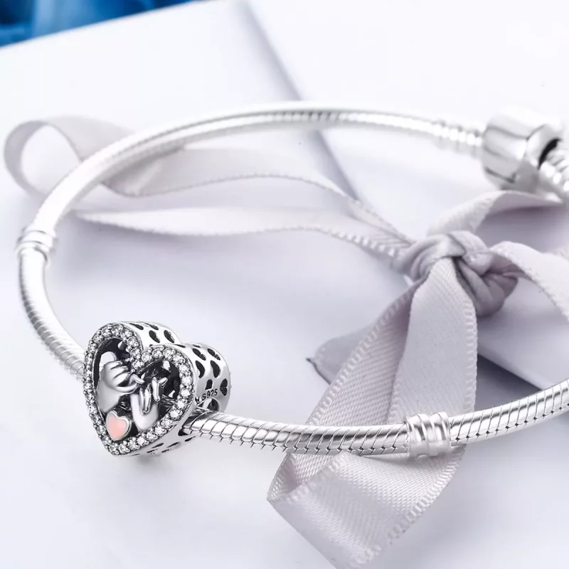 (imagen para) Estilo Pandora Plata Nuestro Encanto Pinky Promise Forever - SCC167 - Ver 4