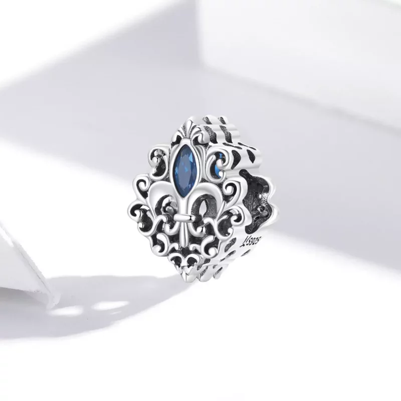 (imagen para) Estilo Pandora Vintage - Abalorio de Patrón de Gotas de Agua - SCC2151 - Ver 2
