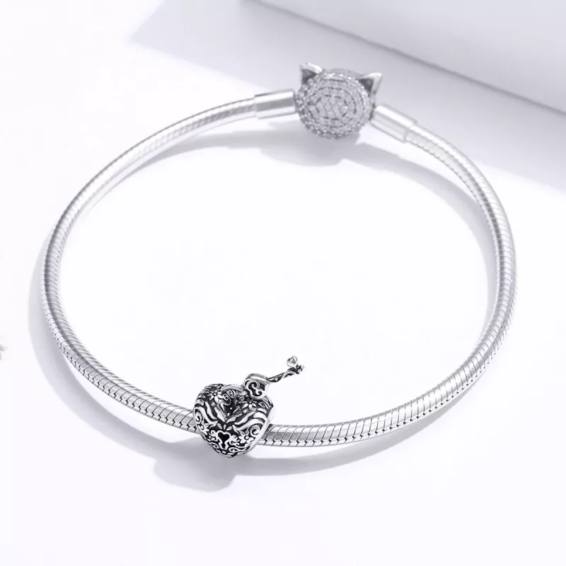 (imagen para) Pandora Estilo Abalorio de Candado en Forma de Corazón - SCC1447 - Ver 3