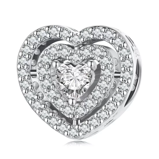(imagen para) Pandora Estilo Brillante Colgante Corazón - BSC662