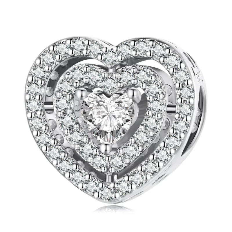 (imagen para) Pandora Estilo Brillante Colgante Corazón - BSC662