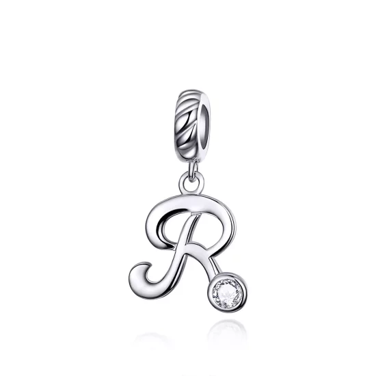 (imagen para) Pandora Estilo Colgante de Plata con Letra R - SCC1183-R