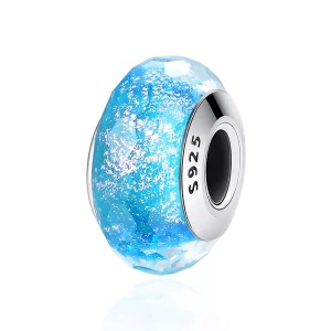 (imagen para) Pandora Estilo Cuenta de Murano de Vidrio Azul - SCZ054
