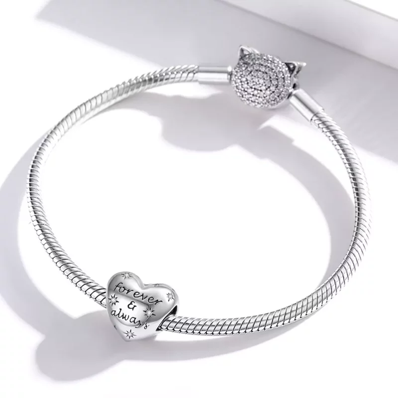 (imagen para) Pandora Estilo Encanto de Corazón Plateado Brillante - SCC1735 - Ver 3