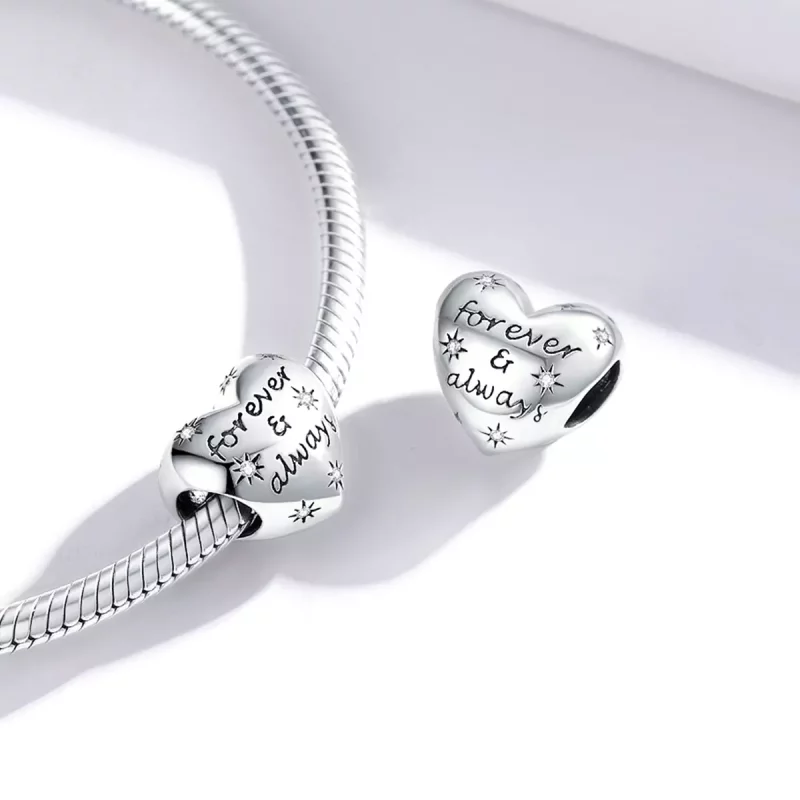 (imagen para) Pandora Estilo Encanto de Corazón Plateado Brillante - SCC1735 - Ver 4