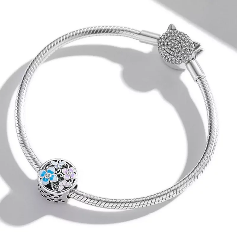 (imagen para) Pandora Estilo Encanto de Flores y Mariposas - SCC2061 - Ver 3