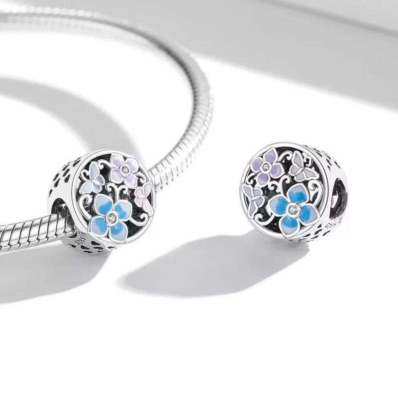 (imagen para) Pandora Estilo Encanto de Flores y Mariposas - SCC2061 - Ver 4