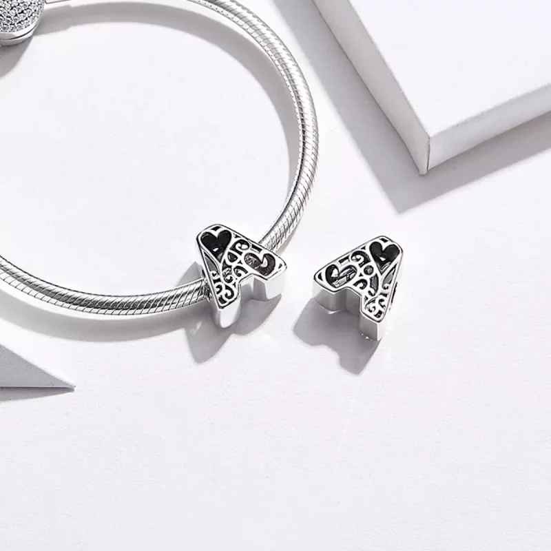 (imagen para) Pandora Estilo Plata Encanto Mágico del Alfabeto A - SCC1229-A - Ver 2