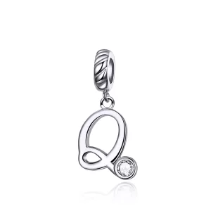 (imagen para) Pandora estilo plata letra Q colgante - SCC1183-Q