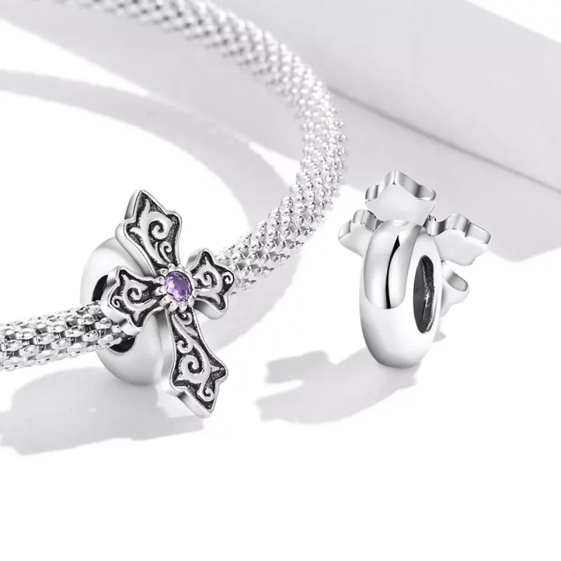 (imagen para) Pandora Estilo Retro Patrón Cruz Encanto - BSC583 - Ver 4