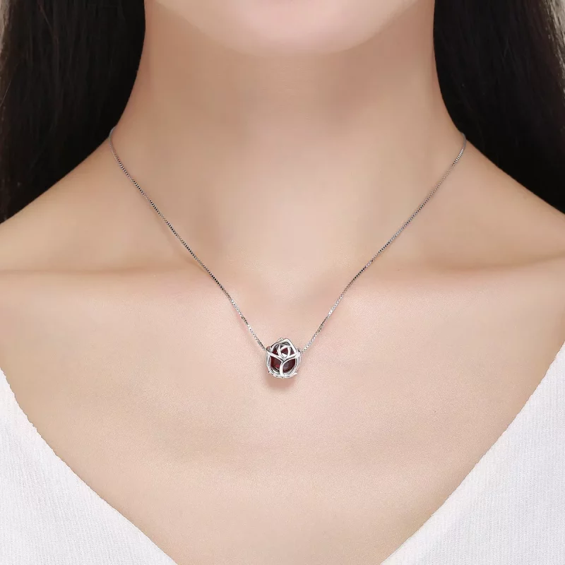 (imagen para) Pandora Style Charm de Plata con Rosas Rojas - SCC568 - Ver 6