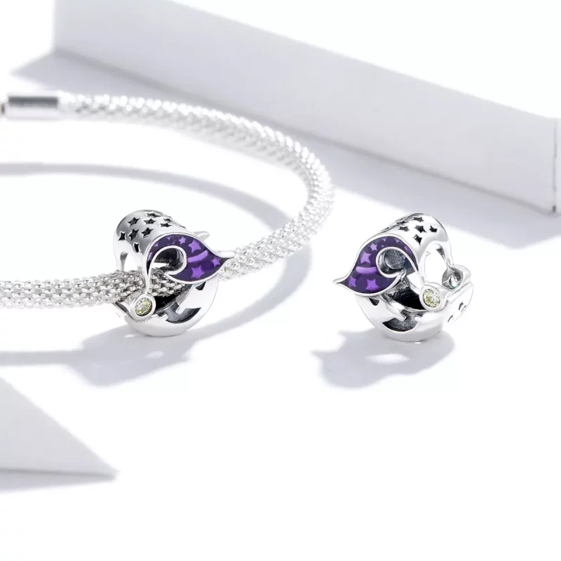 (imagen para) Pandora Style Charm Plateado Estrellado - SCC1618 - Ver 4