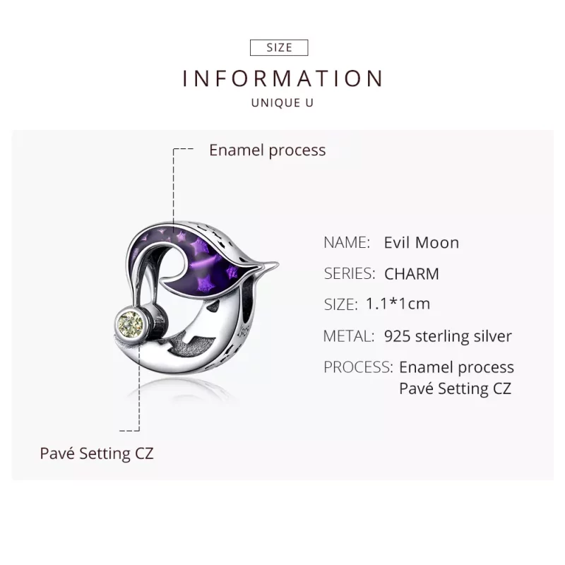 (imagen para) Pandora Style Charm Plateado Estrellado - SCC1618 - Ver 8