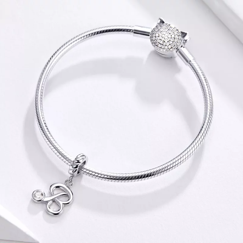 (imagen para) Pandora Style Colgante de Letra B en Plata - SCC1183-B - Ver 2