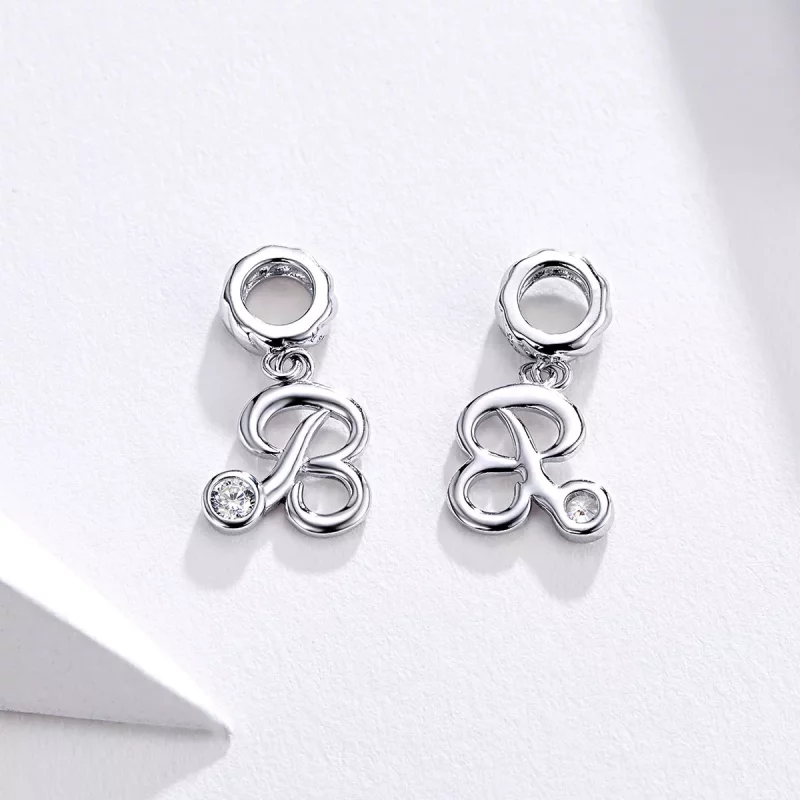 (imagen para) Pandora Style Colgante de Letra B en Plata - SCC1183-B - Ver 3