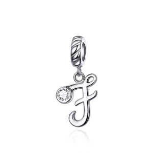 (imagen para) Pandora Style Colgante de Plata con Letra F - SCC1183-F