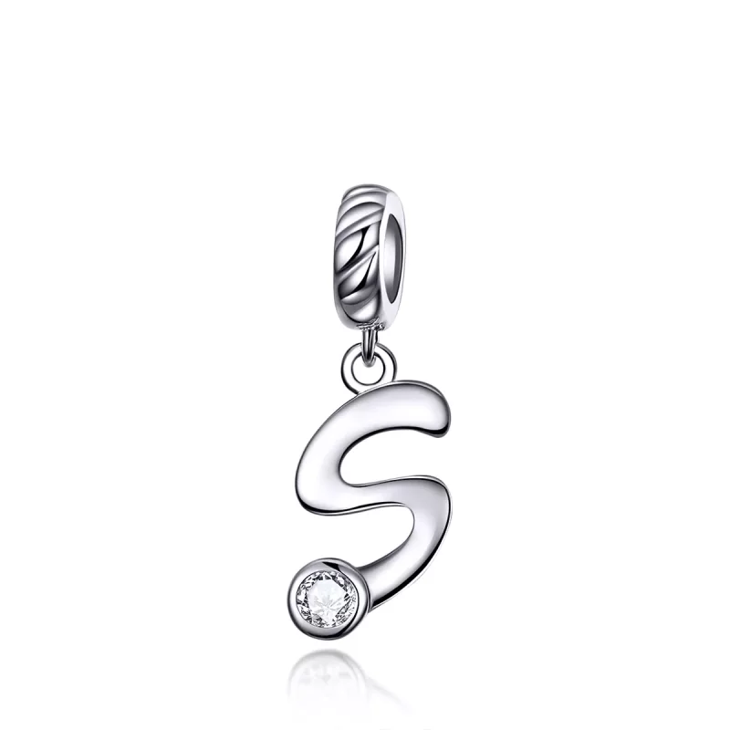 (imagen para) Pandora Style Plata Colgante Letra S - SCC1183-S
