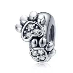 (imagen para) Pandora Style Plata Encantador Espaciador de Pata de Gato - SCC1312