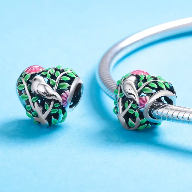 (imagen para) Pandora Style Plata Pájaros en el Encanto del Bosque - SCC647 - Ver 5