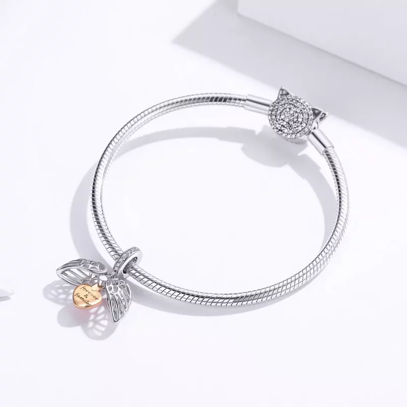 (imagen para) Pandora Style Plata y Oro Rosa Abalorio Forever & Family - SCC1299 - Ver 4