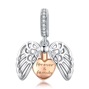 (imagen para) Pandora Style Plata y Oro Rosa Abalorio Forever & Family - SCC1299