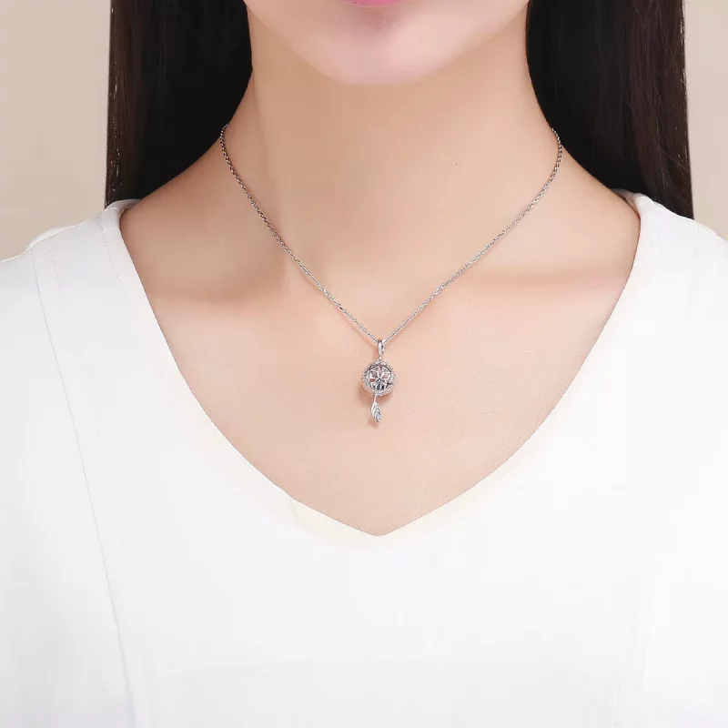 (imagen para) Pendiente de Plata Estilo Pandora con Flor Preservada - SCC1123 - Ver 5