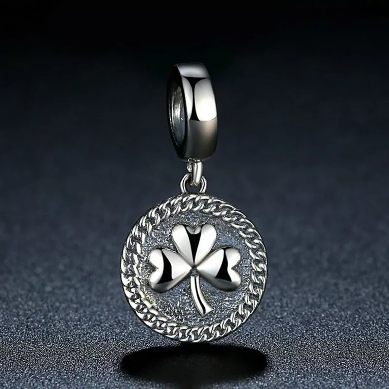 (imagen para) Pendiente de Trébol de Plata con Estilo Pandora - SCC039 - Ver 4