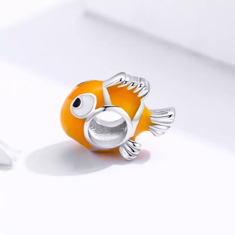 (imagen para) Pendiente estilo Pandora con encanto de pez payaso - BSC206 - Ver 4