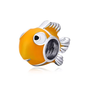 (imagen para) Pendiente estilo Pandora con encanto de pez payaso - BSC206