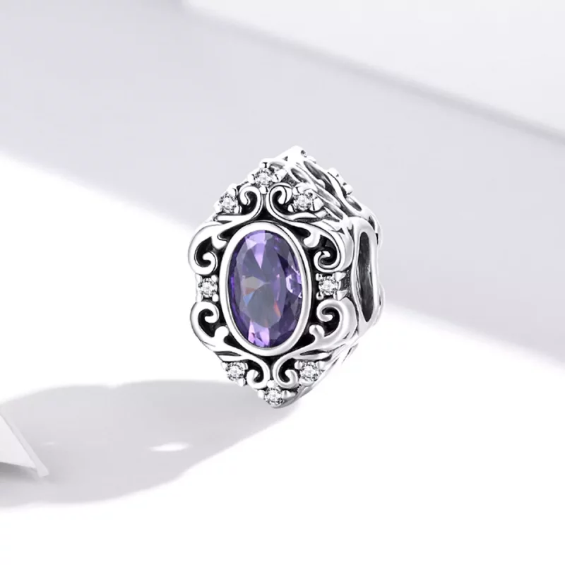 (imagen para) Pulsera con encanto estilo Pandora morado - SCC1928 - Ver 4