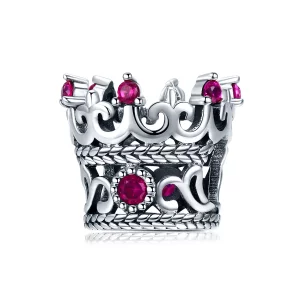 (imagen para) Pulsera de estilo Pandora con charm de corona de plata del rey - SCC776